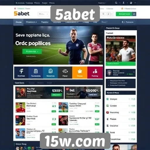 Análise da interface do usuário do site 5abet